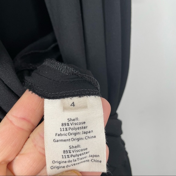 L’AGENCE Cross Over Front Jumpsuit in Black Size 4 - Picture 9 of 13